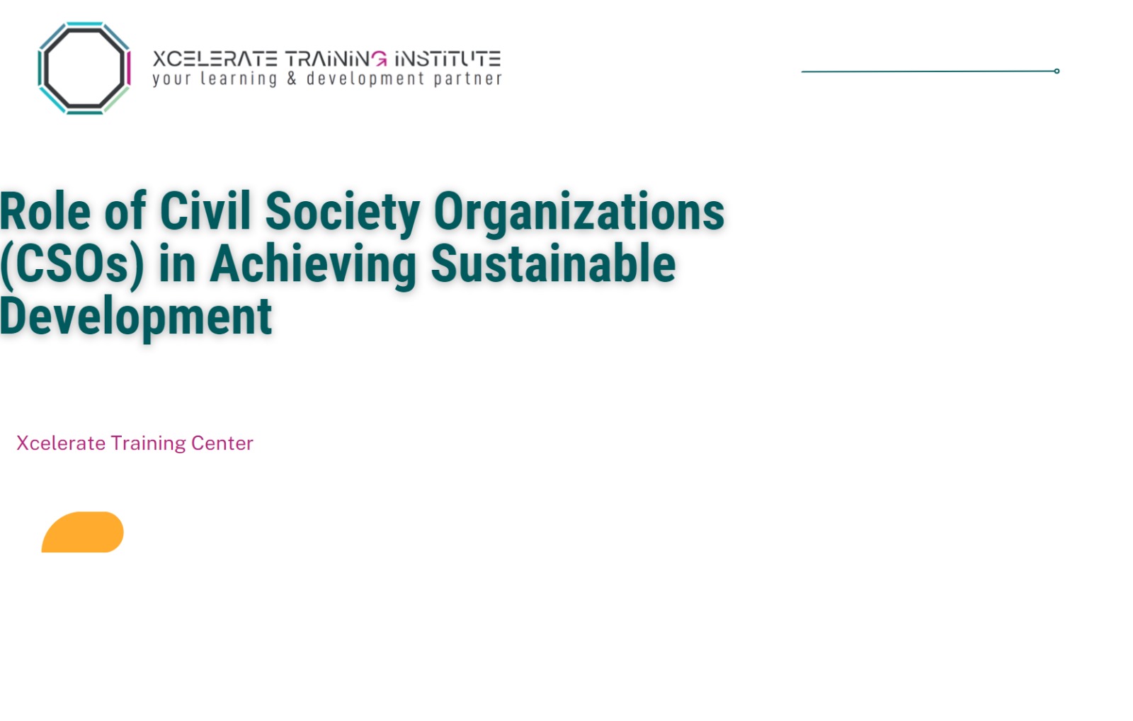 Role of Civil Society Organizations (CSOs) in Achieving Sustainable Development