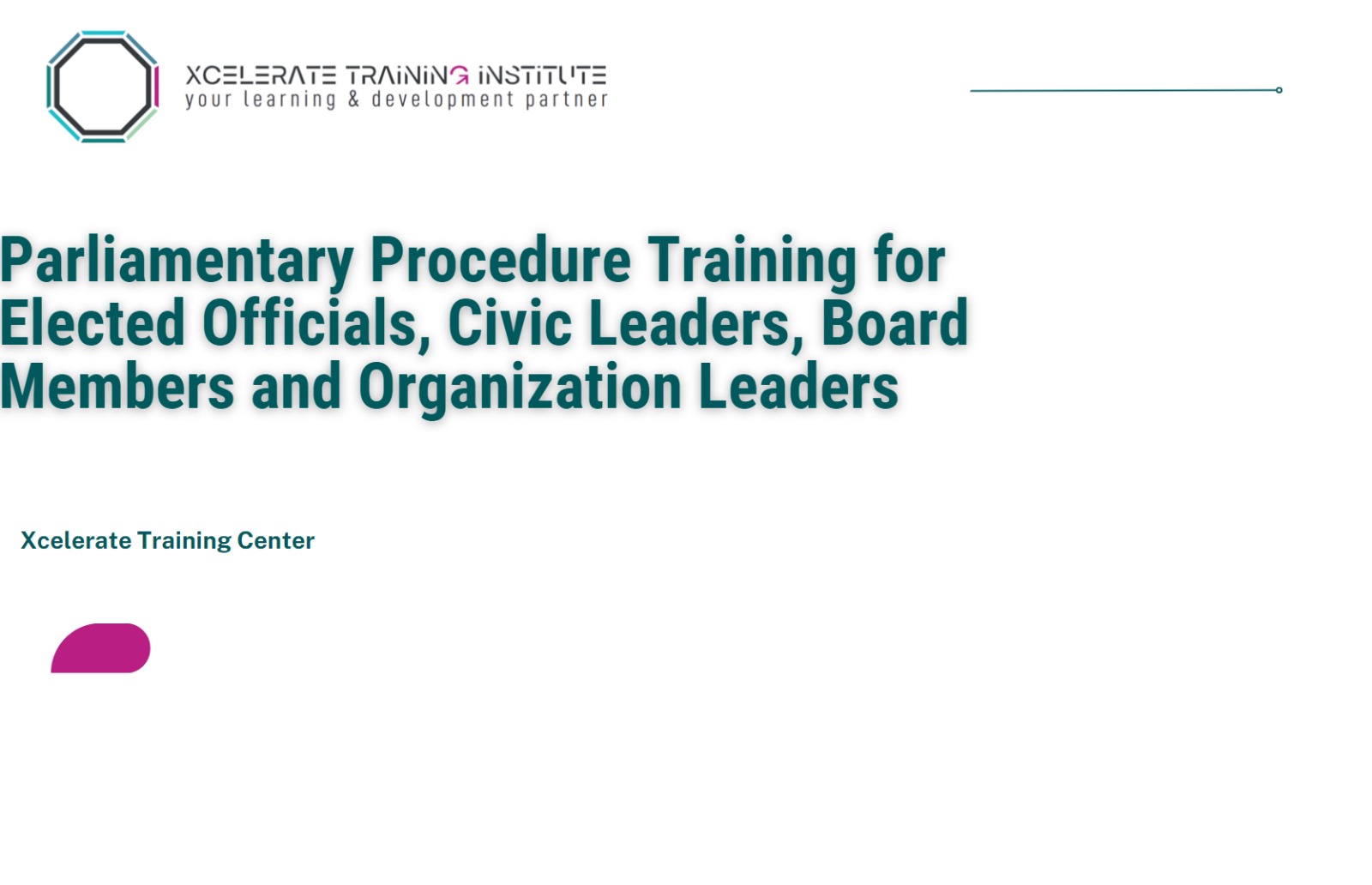 Parliamentary Procedure Training for Elected Officials, Civic Leaders, Board Members and Organization Leaders